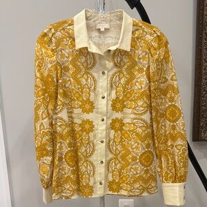 Sezane Paisley Button-Up Shirt NWOT